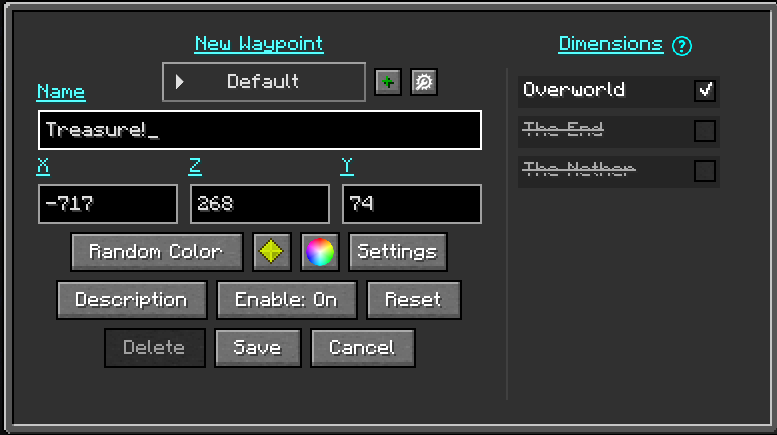 Waypoint-Edit