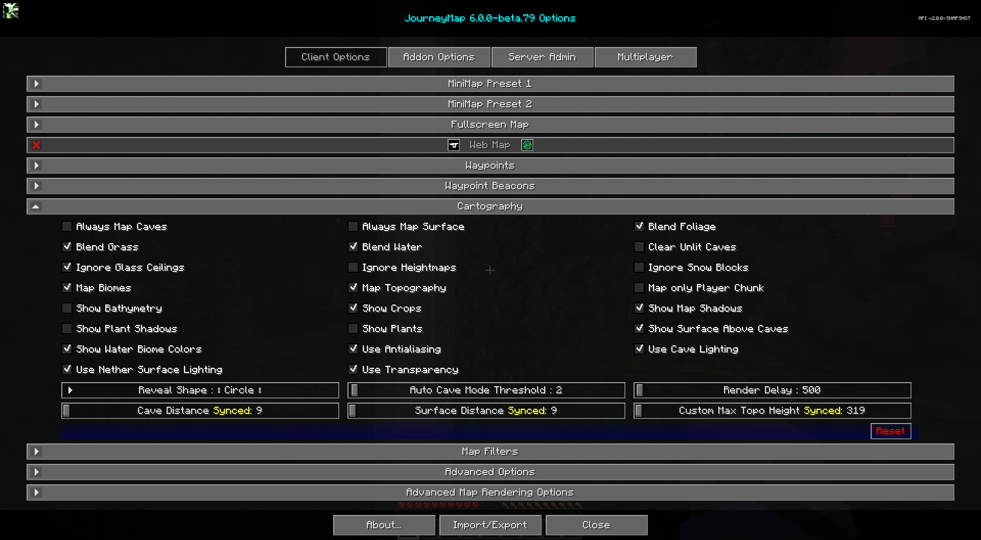 Cartography-Settings